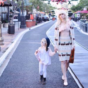 Coury Combs and daughter walking