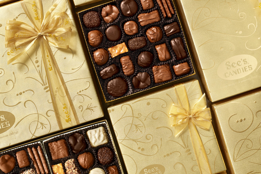 Gifts Wrapped in Gold at See’s Candies