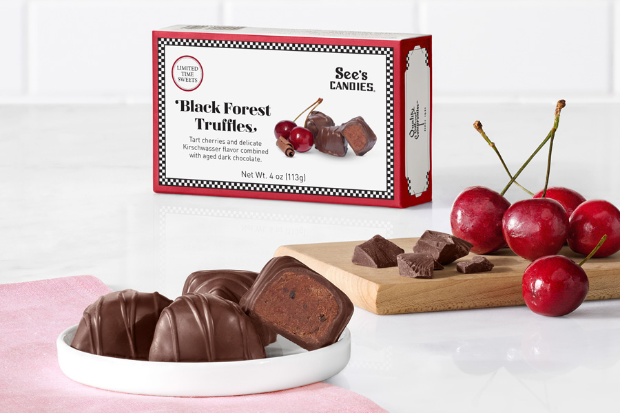 Sweet Black Forest Truffles at See’s Candies